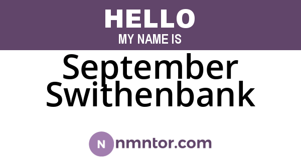 September Swithenbank