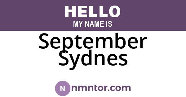 September Sydnes