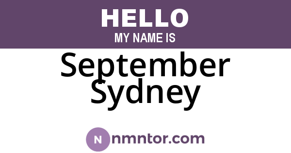 September Sydney