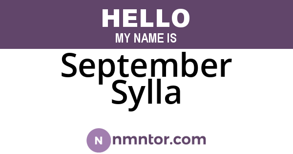 September Sylla