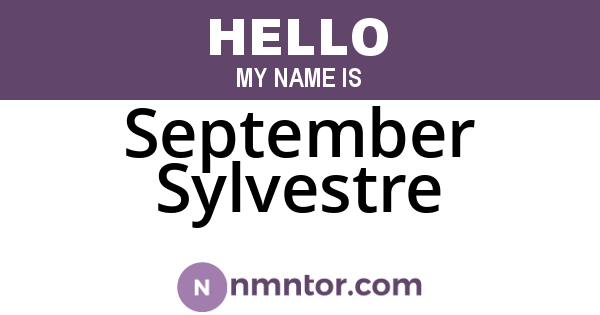 September Sylvestre