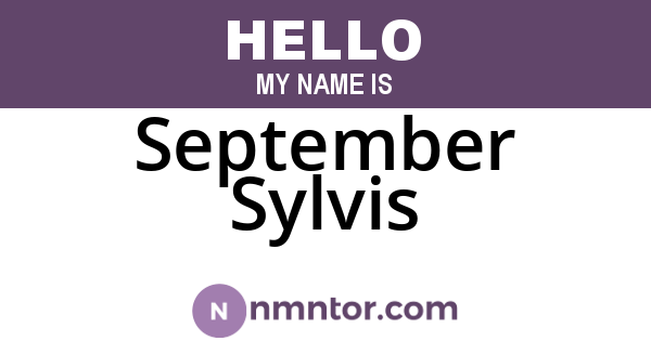 September Sylvis
