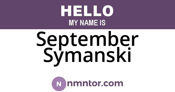 September Symanski