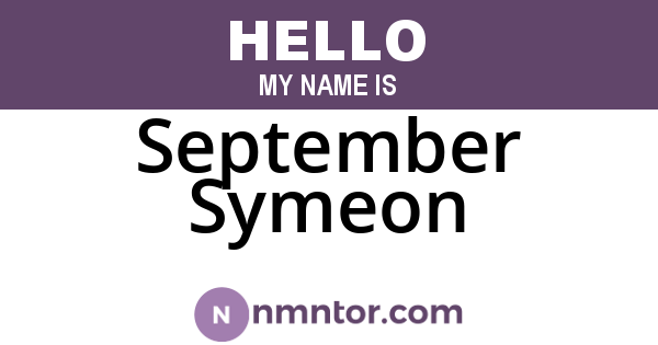 September Symeon
