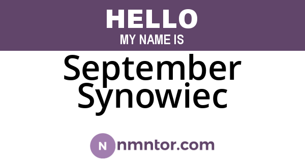 September Synowiec