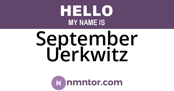 September Uerkwitz