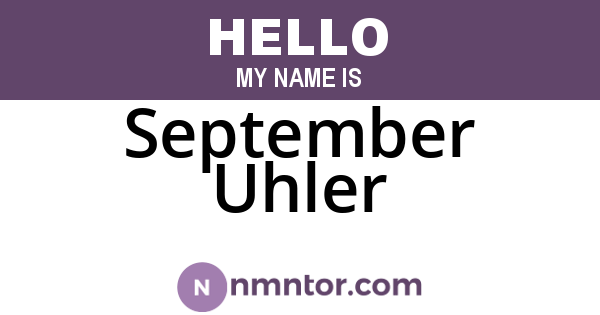 September Uhler