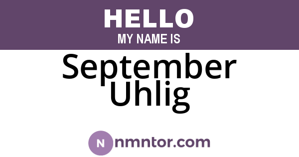 September Uhlig
