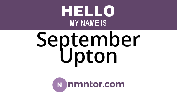 September Upton