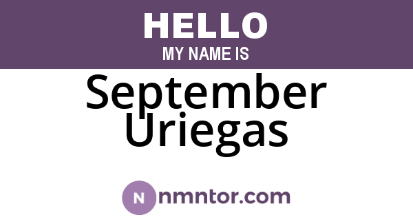 September Uriegas
