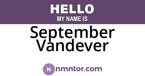 September Vandever