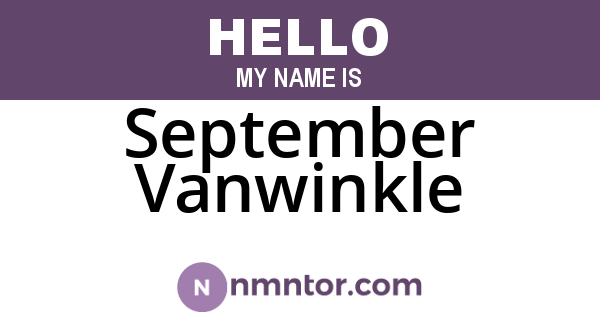 September Vanwinkle