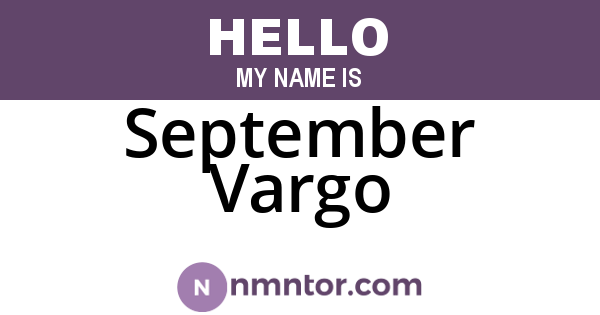 September Vargo