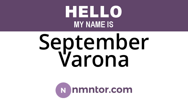 September Varona