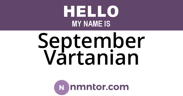 September Vartanian