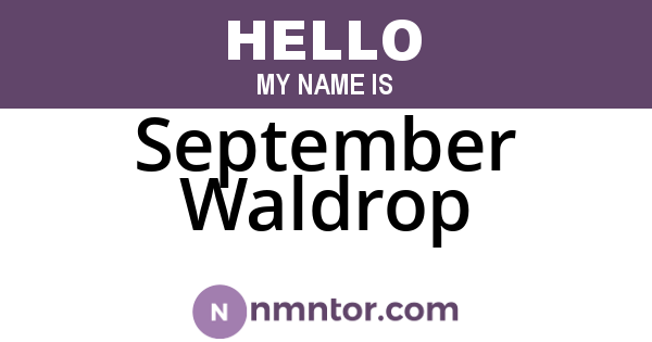 September Waldrop