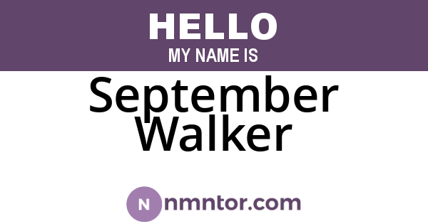 September Walker