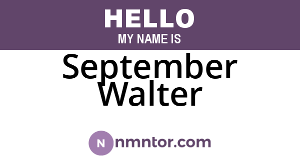 September Walter
