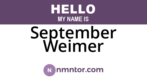 September Weimer