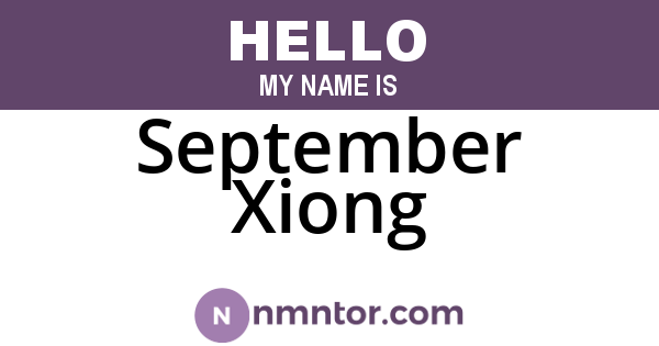 September Xiong