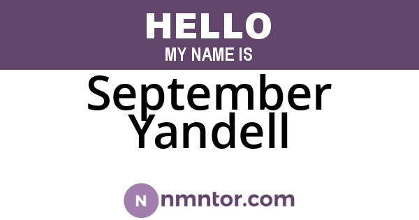 September Yandell