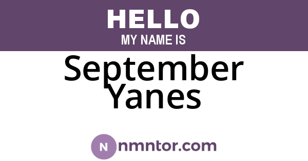 September Yanes