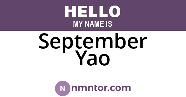 September Yao