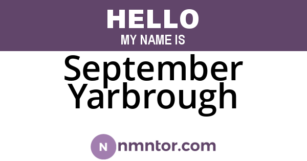 September Yarbrough
