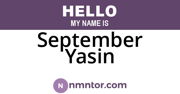 September Yasin
