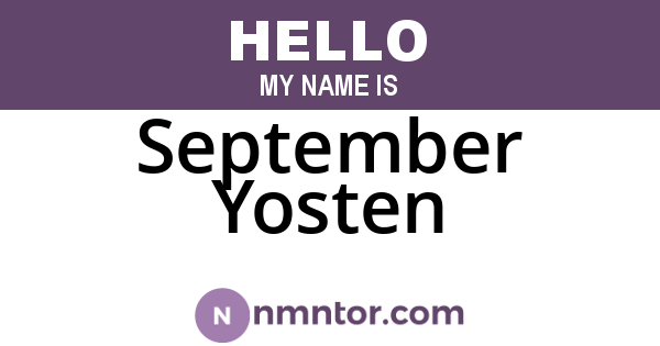 September Yosten