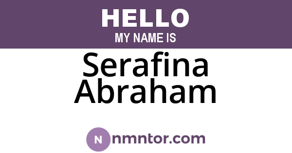 Serafina Abraham