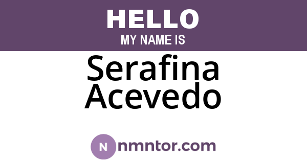 Serafina Acevedo