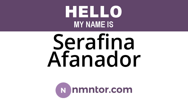 Serafina Afanador