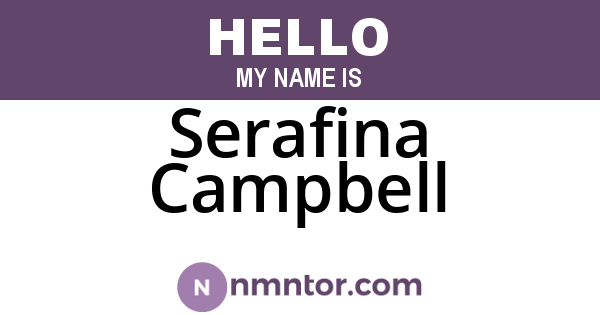 Serafina Campbell
