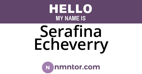 Serafina Echeverry