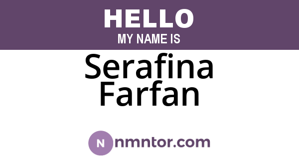 Serafina Farfan