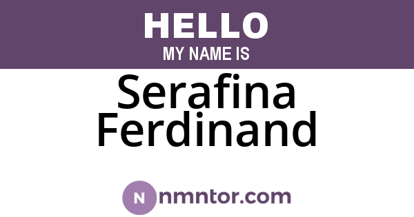 Serafina Ferdinand