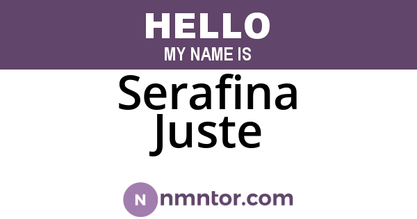 Serafina Juste