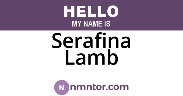 Serafina Lamb
