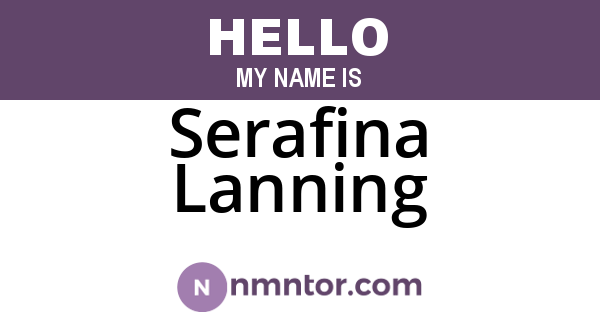 Serafina Lanning