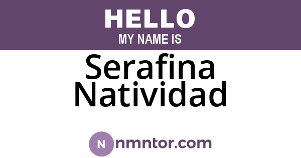Serafina Natividad