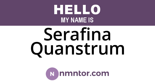Serafina Quanstrum