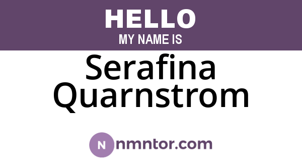 Serafina Quarnstrom