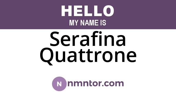 Serafina Quattrone