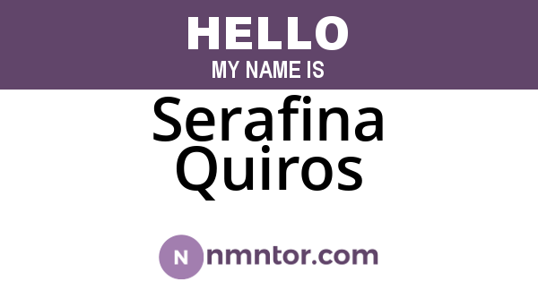 Serafina Quiros