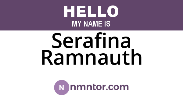 Serafina Ramnauth