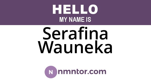 Serafina Wauneka