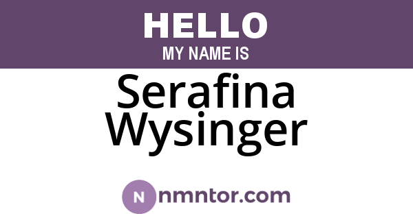 Serafina Wysinger