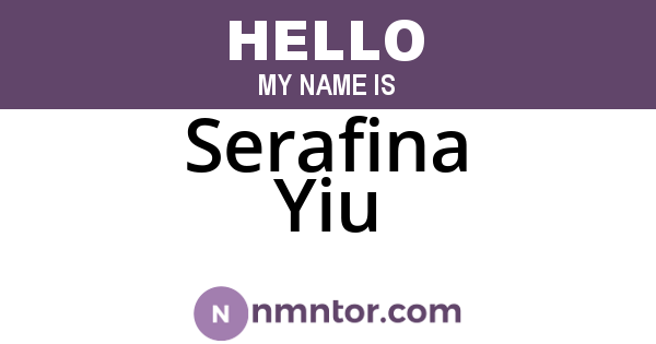 Serafina Yiu