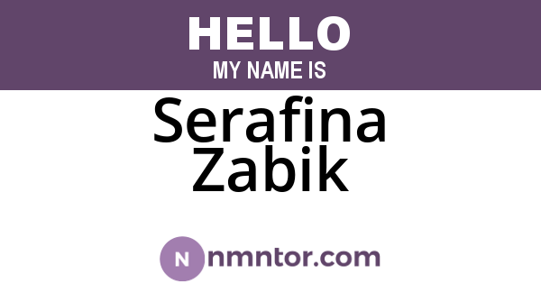 Serafina Zabik